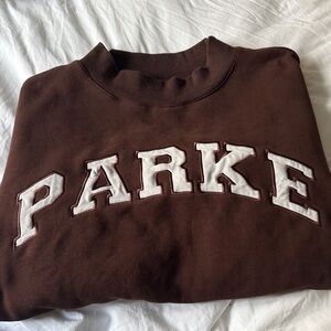 Parke Women's Brown mockneck Sweatshirt